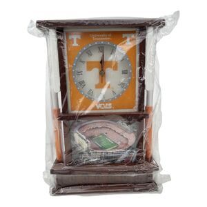 Vtg Danbury Mint Vols Neyland Stadium Desk Clock New Tennessee Football